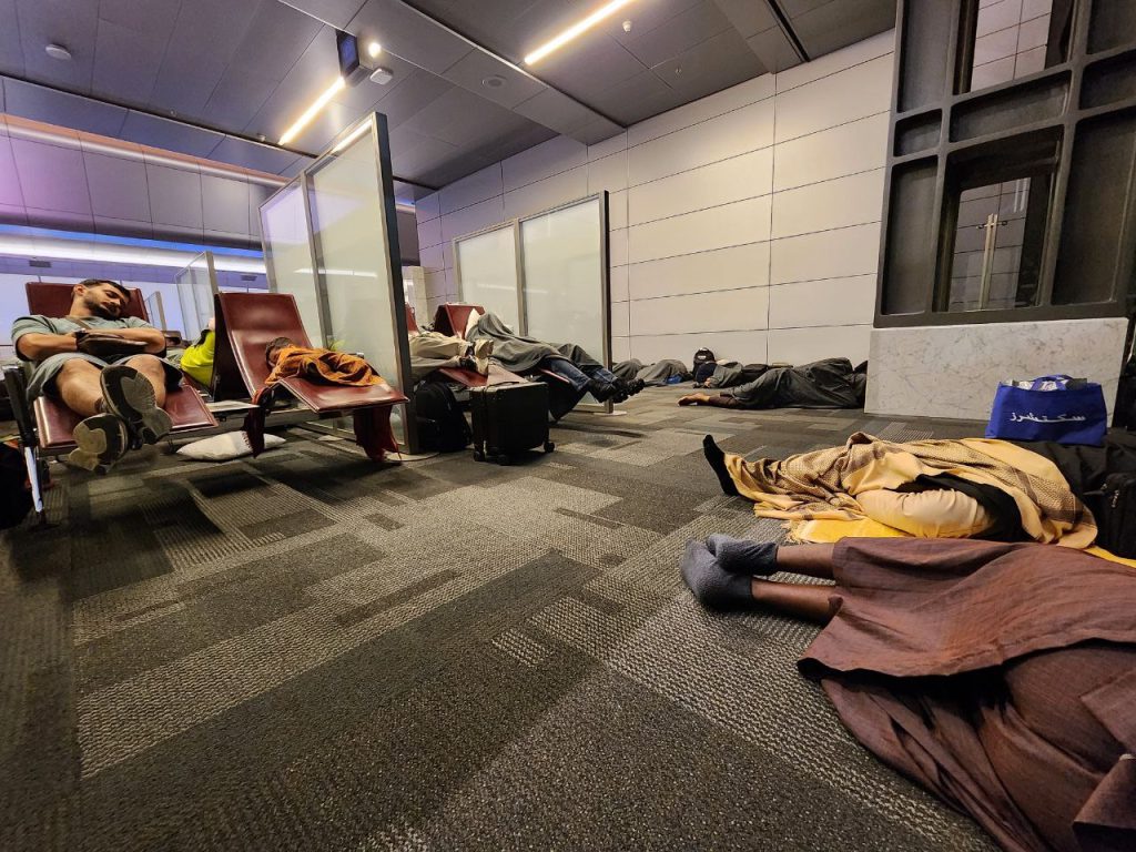 Tempat tidur di bandara Qatar